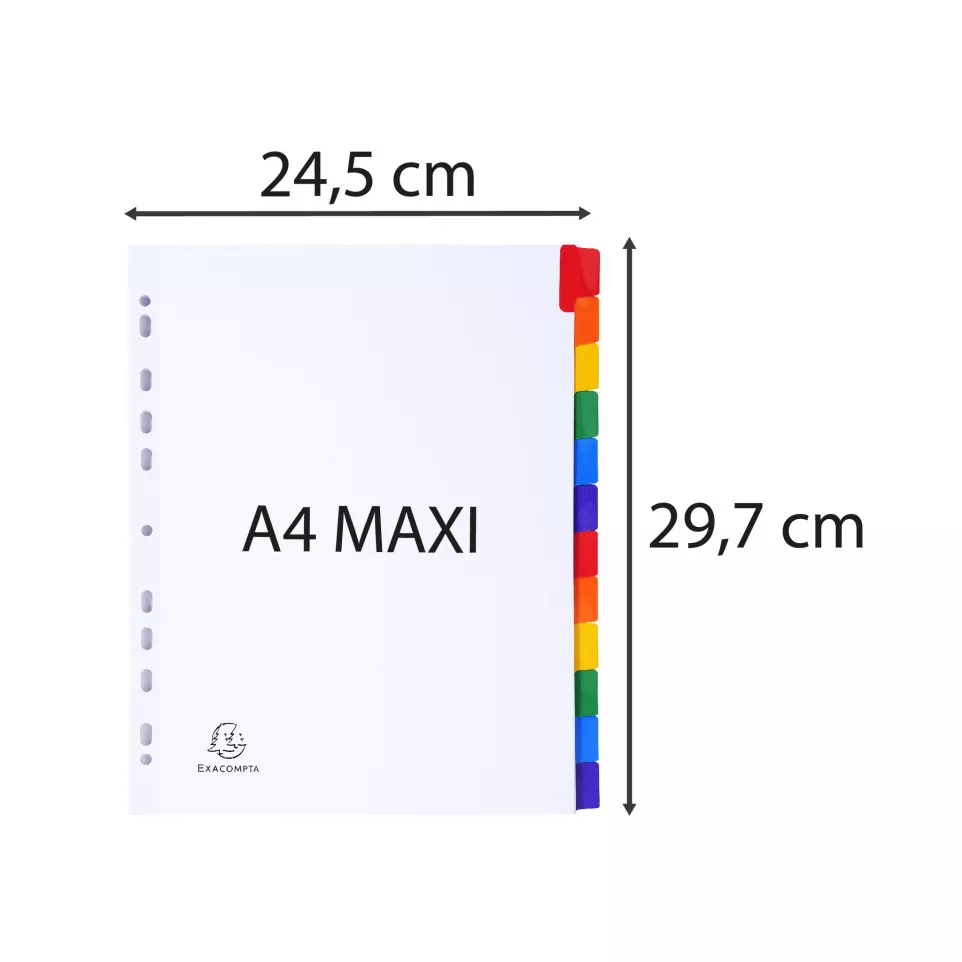 Tabbl.karton 160g A4-+ index 12 tabs...