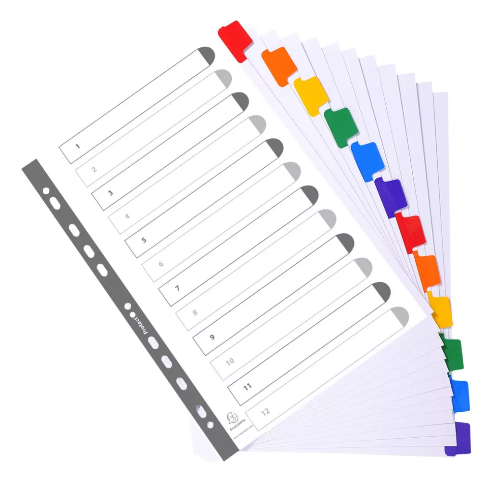 Tabbl.karton 160g A4-+ index 12 tabs...