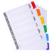 Divider A4+ 160g 6P White/ColouRed/ Pc.