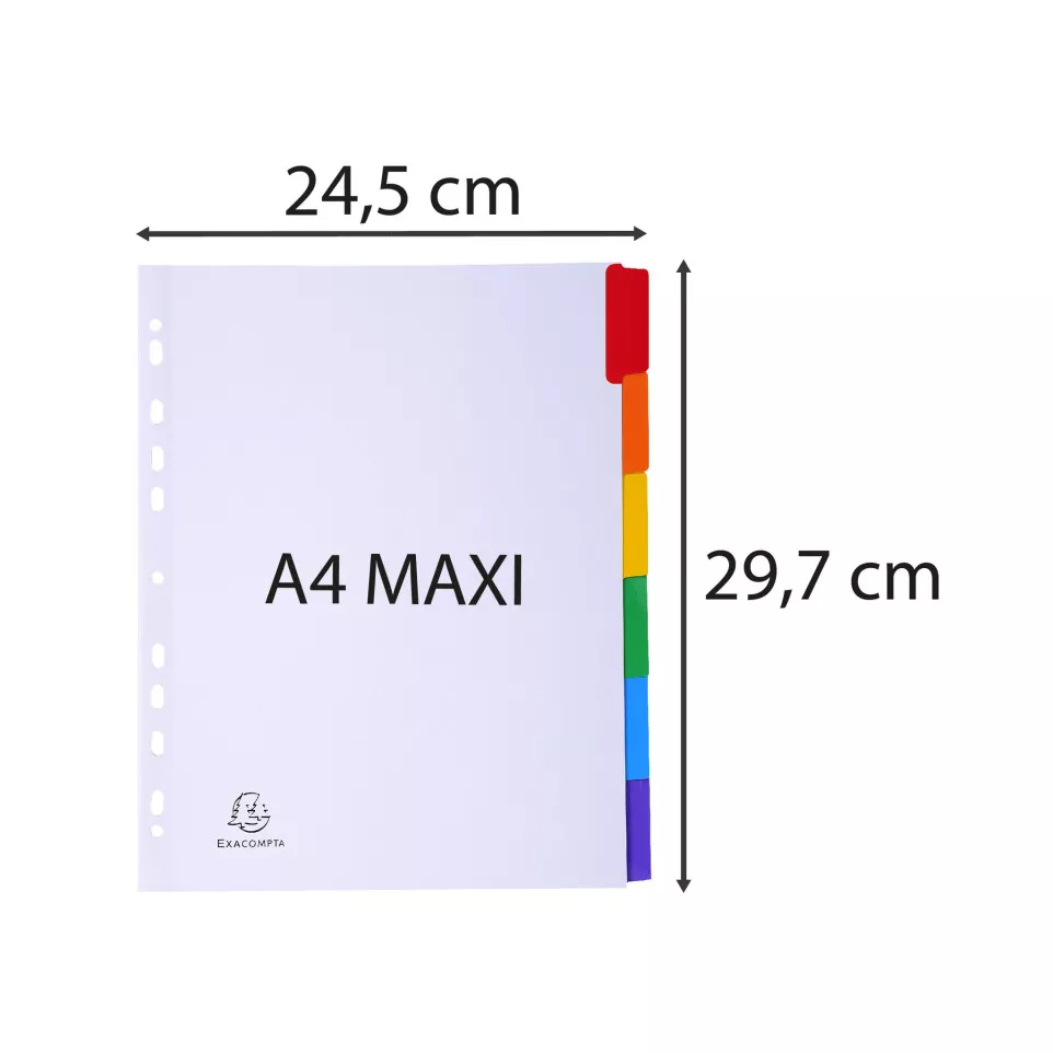 Tabbl.karton 160g A4-+ index 6 tabs...