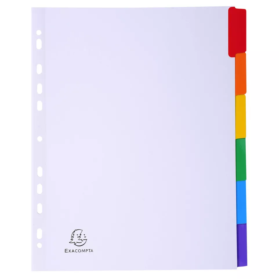 Intercalaires carte blanche 160g - 6...