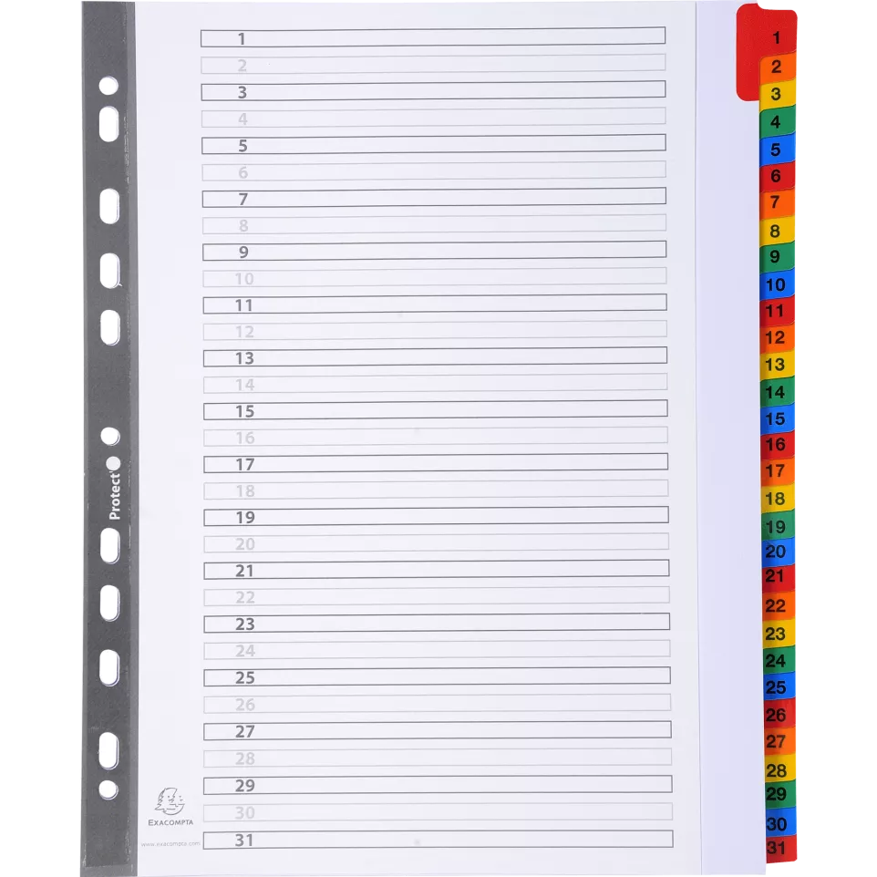 Tabbl.karton 160g A4-+ index 31 tabs...