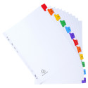 Intercalaires Imprimés numériques carte blanche 160g- 12 positions - A4 Maxi/ Pce