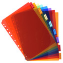 Divider Translucent PP A4 8P ColouRed/ Pc.