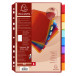 Intercalaires PP transparent couleurs avec porte étiquette A4 8 positions/ Pce