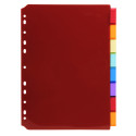 Intercalaires PP transparent couleurs avec porte étiquette A4 8 positions/ Pce