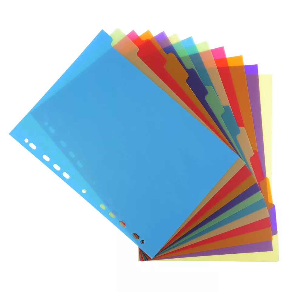 Tabbladen PP Chromaline A4 12 tabs-/ St.