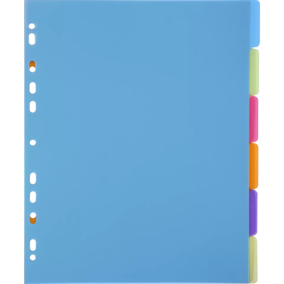 Tabbladen PP Chromaline A4 6 tabs-/ St.