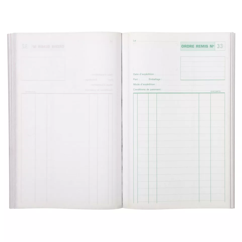 CARNET D'ORDRES 21/13,5 50D A./ Pc.