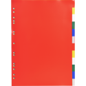 Tabbladen PP A4 12 tabs ass-/ St.