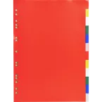 Tabbladen PP A4 12 tabs ass-/ St.