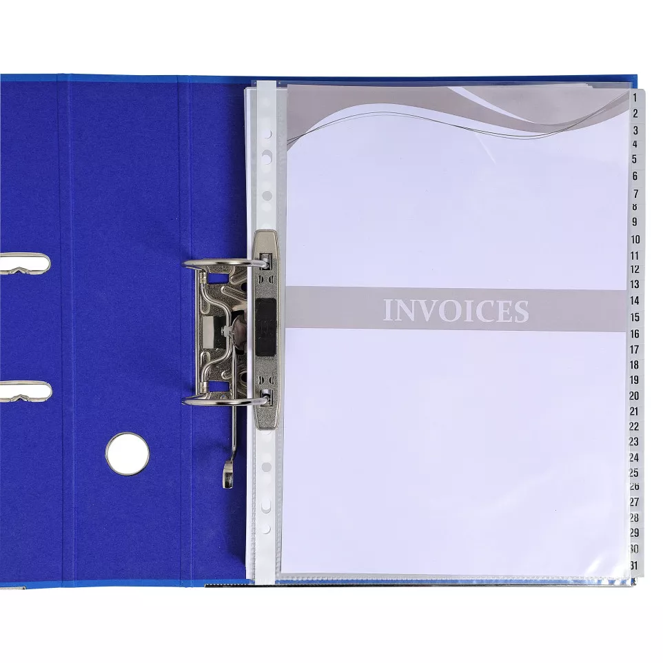 Indices PP A4+ 31Pt 1-31 Grey/ Pc.