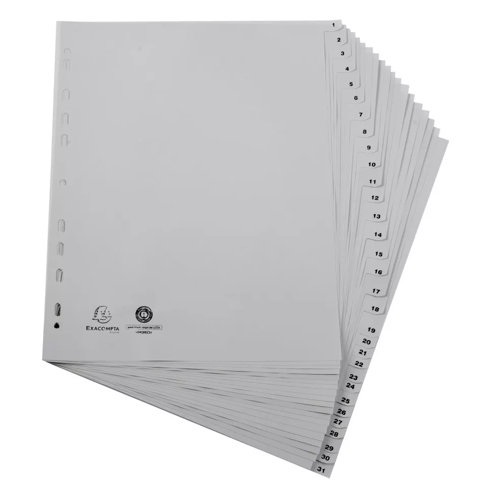 Indices PP A4+ 31Pt 1-31 Grey/ Pc.