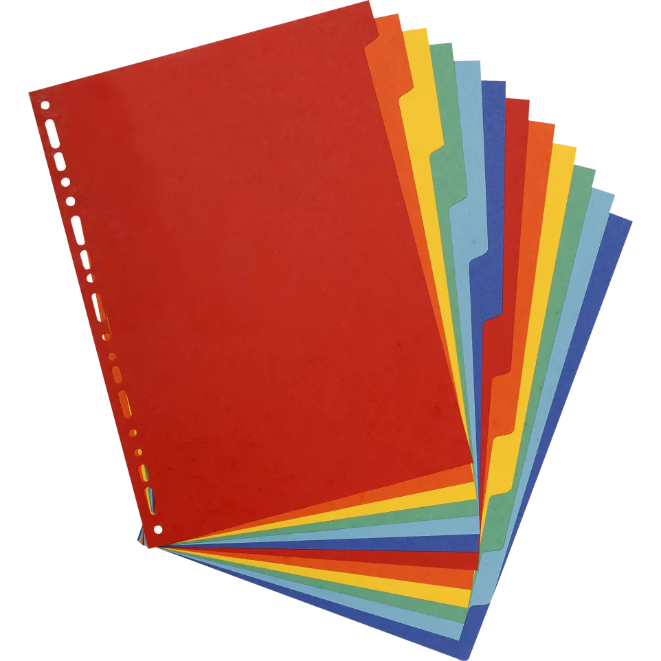 Divider Pressbd Hvywght A4+ 400g 12P/...