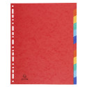 Intercalaires carte lustrée 400g 12 positions - A4 maxi/ Pce
