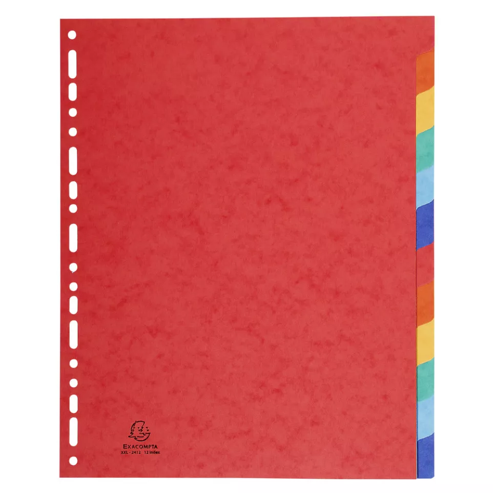 Intercalaires carte lustrée 400g 12...