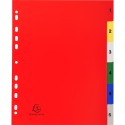 Tabbladen PP A4+ bedrukt 1-6 ass-/ St.