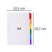 Intercalaires carte blanche 160g avec onglets couleurs renforcés - 6 positions - A4/ Pce