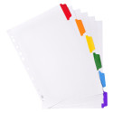Tabbl.karton 160g A4- index 6 tabs wit/ St.