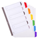 Tabbl.karton 160g A4- index 6 tabs wit/ St.