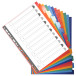 Intercalaires Carte lustrée 225g avec onglets renforcés - 12 positions - A4/ Pce