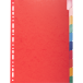 Exacompta - 10 Pre-Punched Dividers - A4 - 225gsm Genuine Pressboard/ Pc.