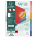 Intercalaires Carte lustrée 225g avec onglets renforcés - 6 positions - A4/ Pce