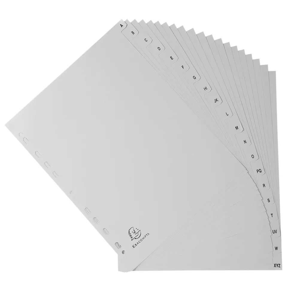 Indices PP A4 Maxi 20Pt A-Z Grey/ Pc.