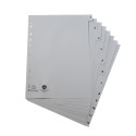 Indices A4 recycled PP 12 tabs 1-12 grey/ Pc.