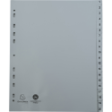 Indices recycled PP A4 20 tabs 1-20 grey/ Pc.