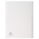 Indices recycled PP A4 20 tabs 1-20 grey/ Pc.