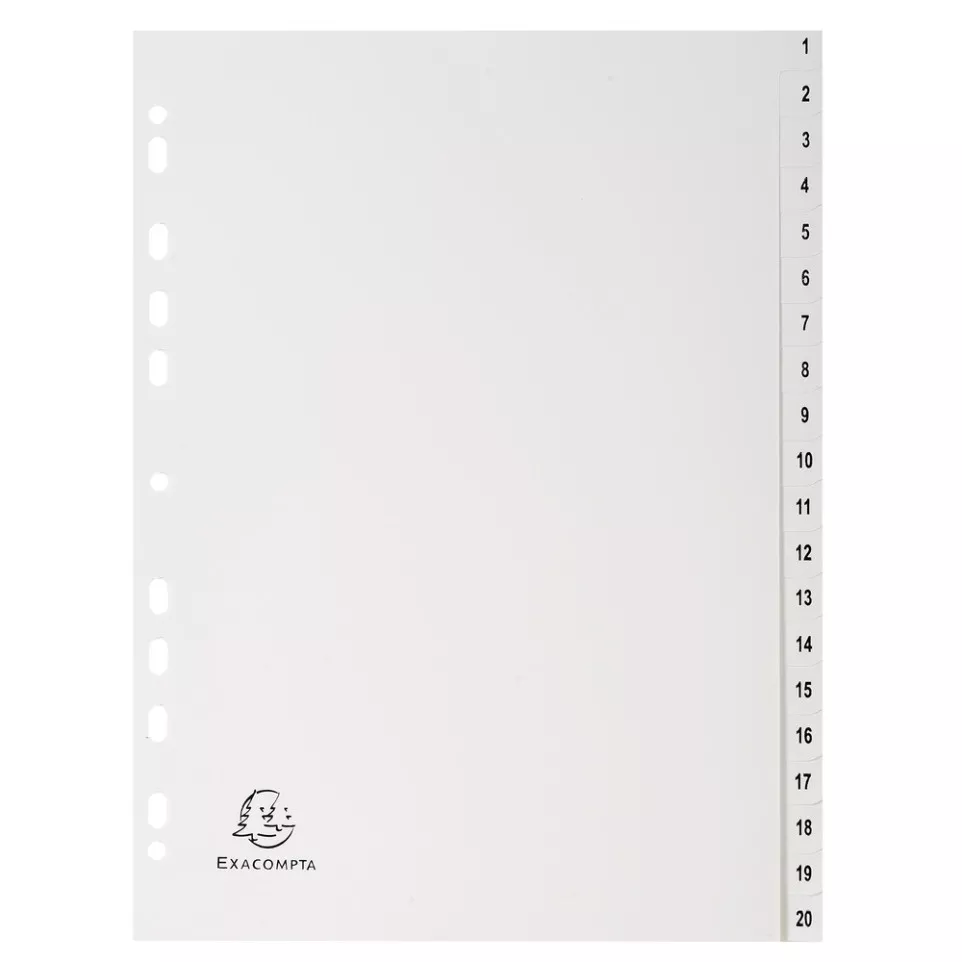 Tab. gerecycled PP A-4 bedrukt 1-20...