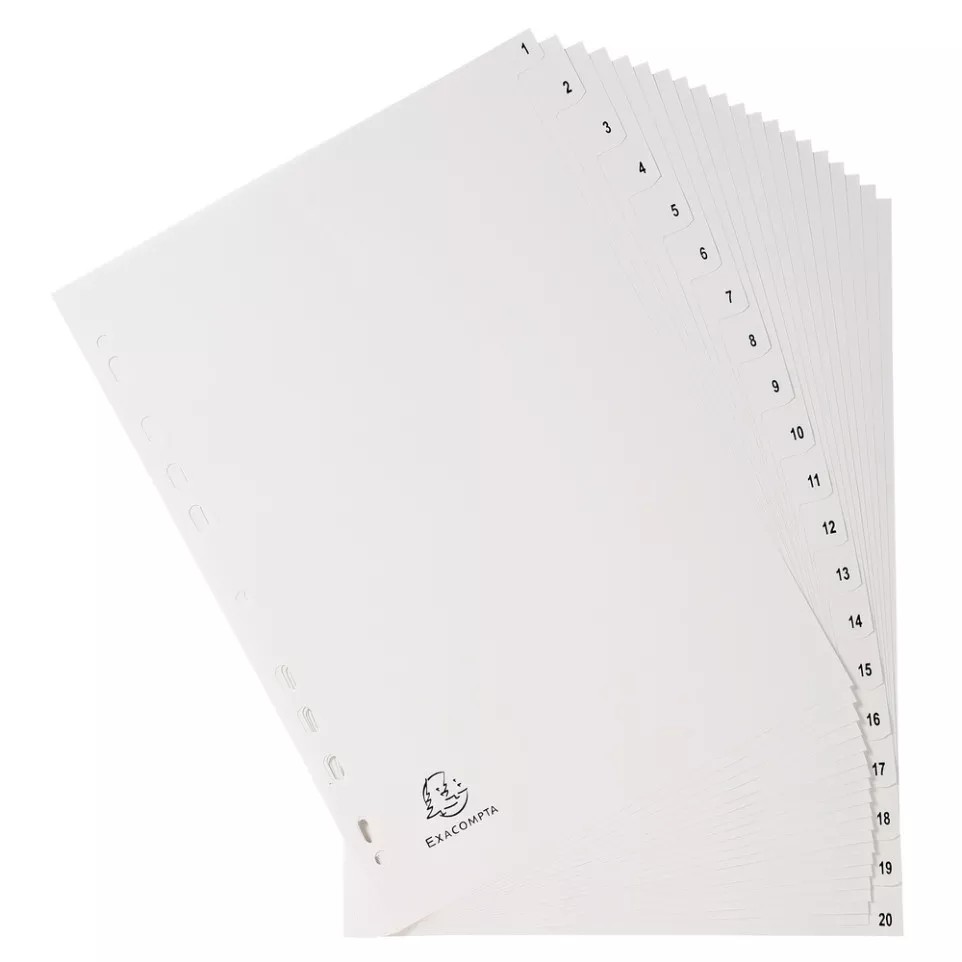 Tab. gerecycled PP A-4 bedrukt 1-20...