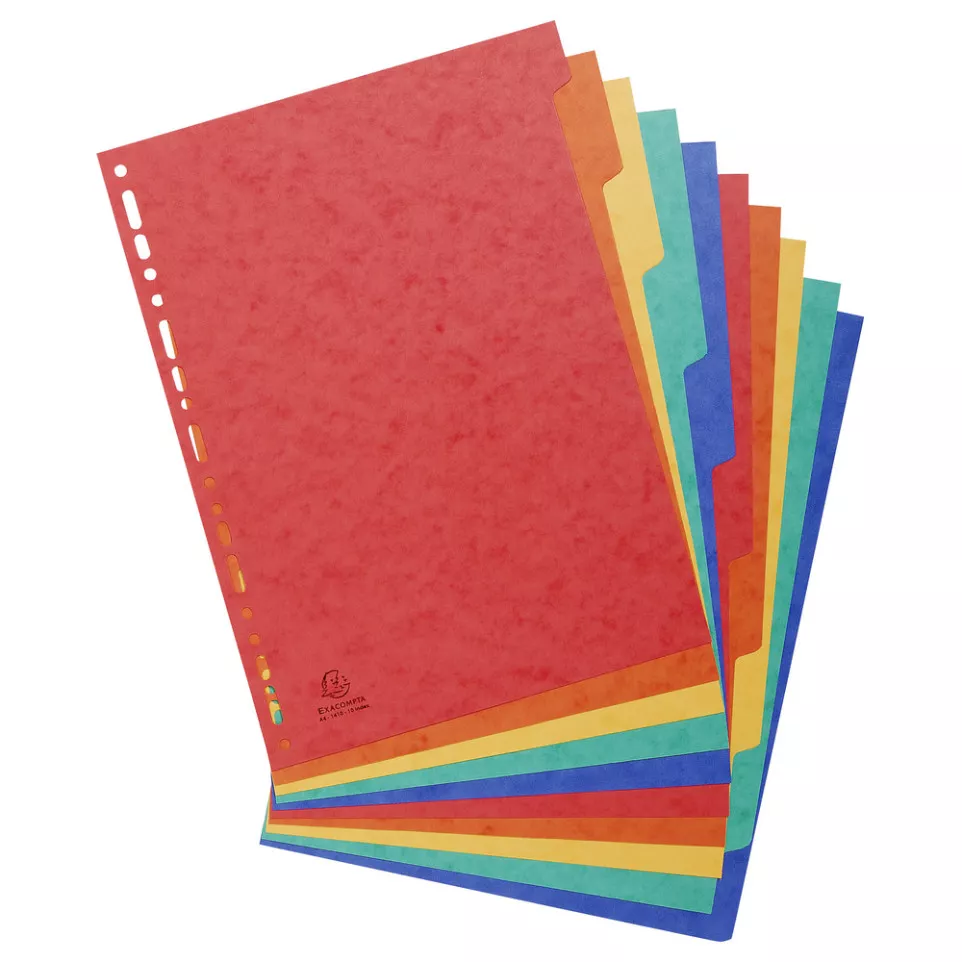 Intercalaires carte lustrée 225g 10...