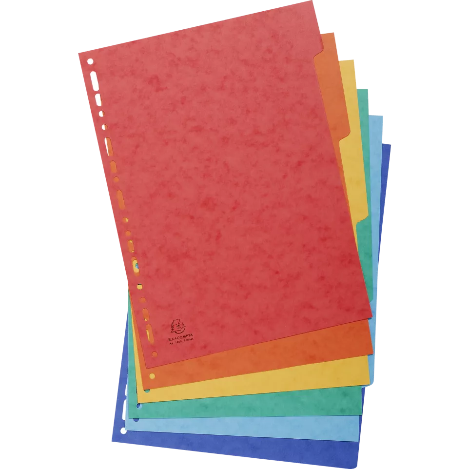 Intercalaires carte lustrée 225g 6...