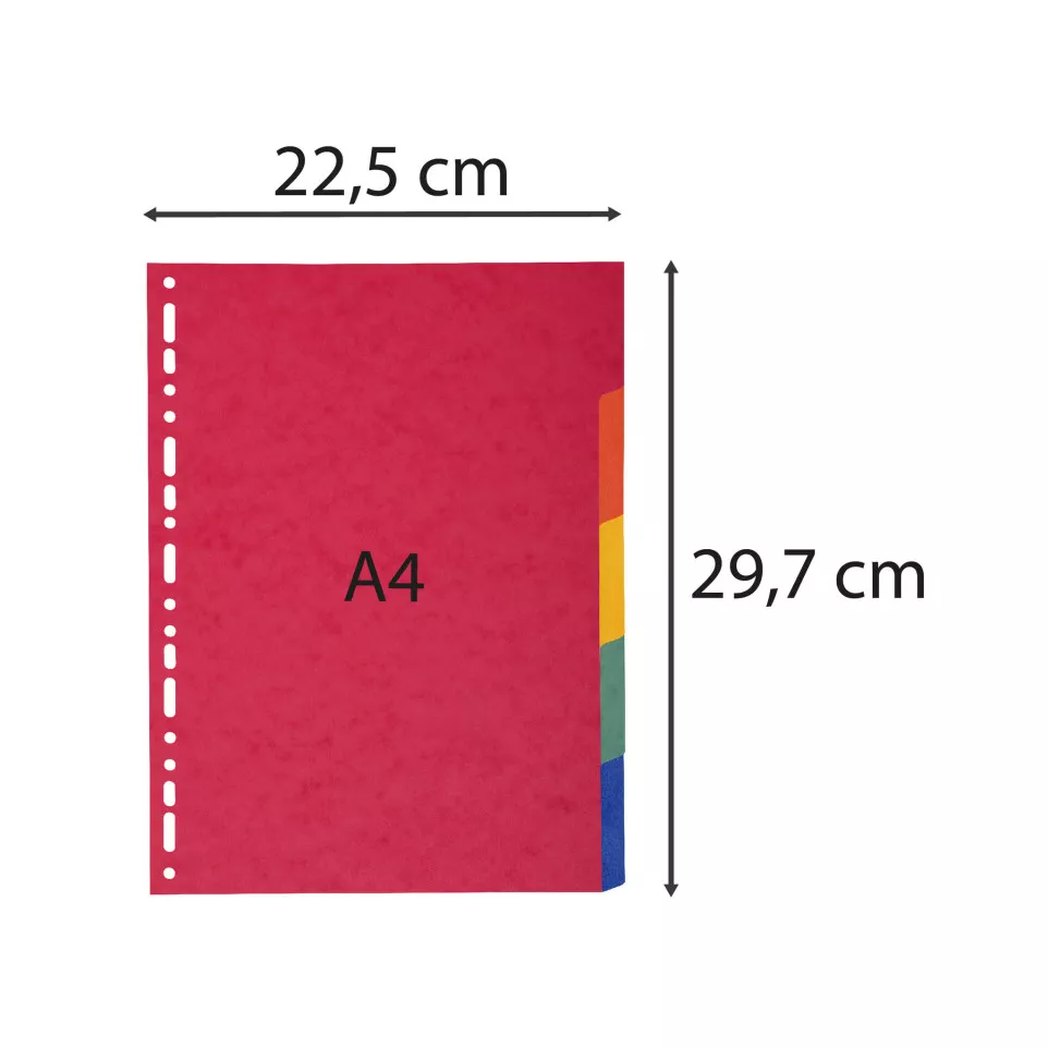 Divider Pressbd Lwght A4 5P/ Pc.