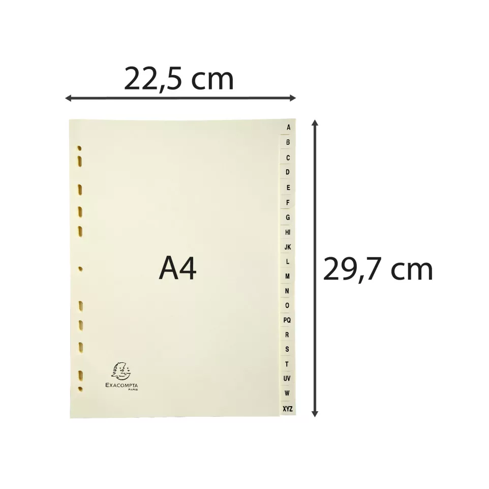 Tabbladen karton 155-g  20 tabs A-Z...