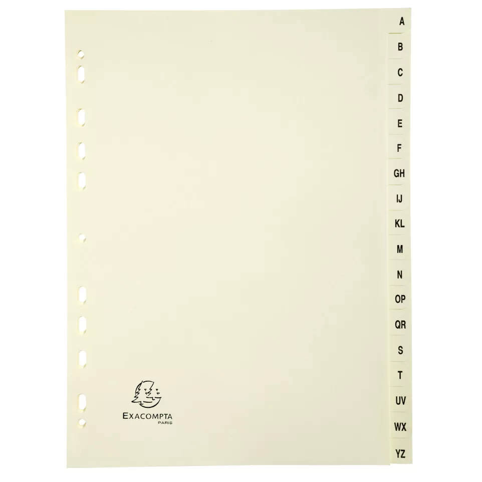 Tabbladen karton 155-g  18 tabs A-Z...