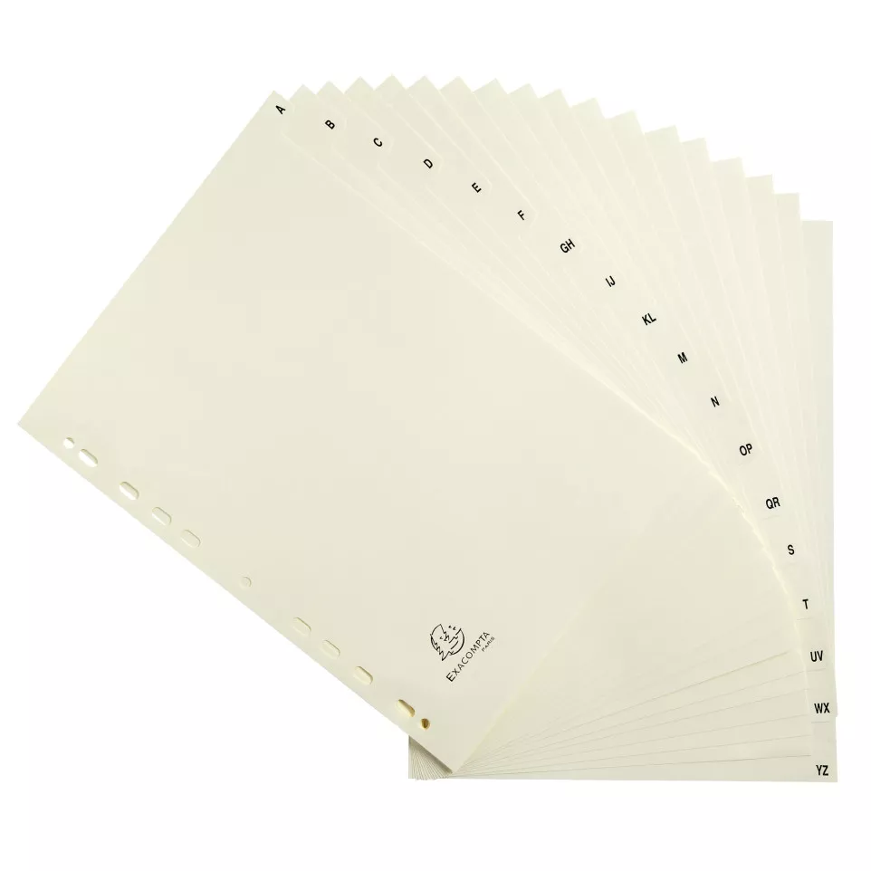 Tabbladen karton 155-g  18 tabs A-Z...
