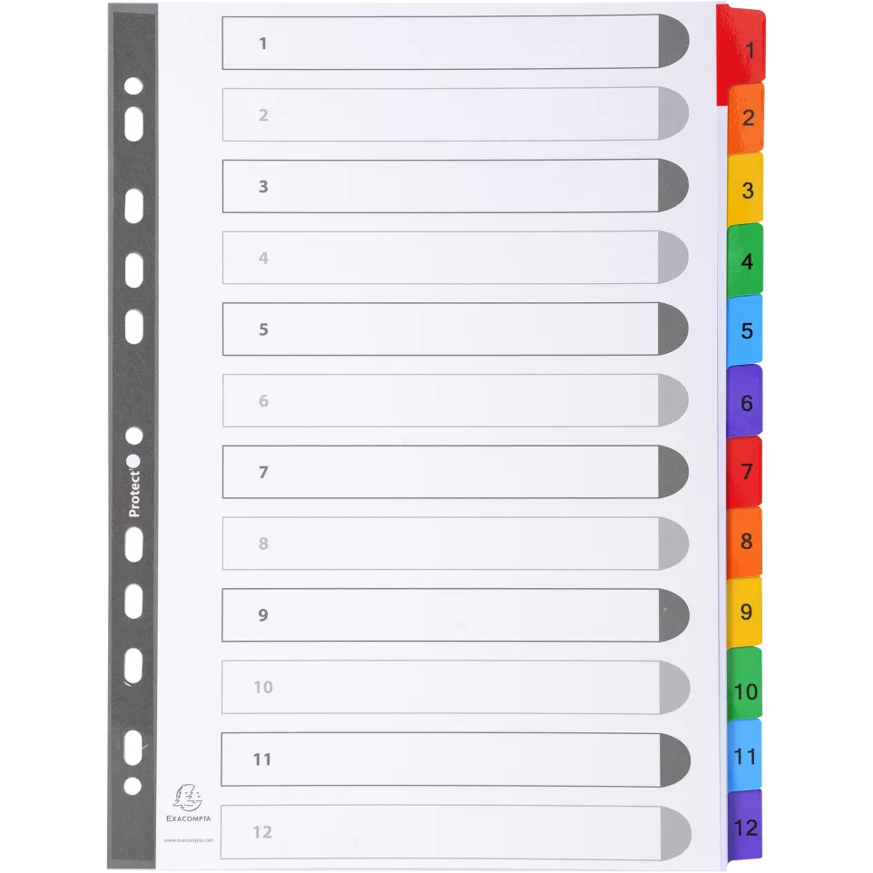 Tabbl.karton 160g A4- index 12 tabs...