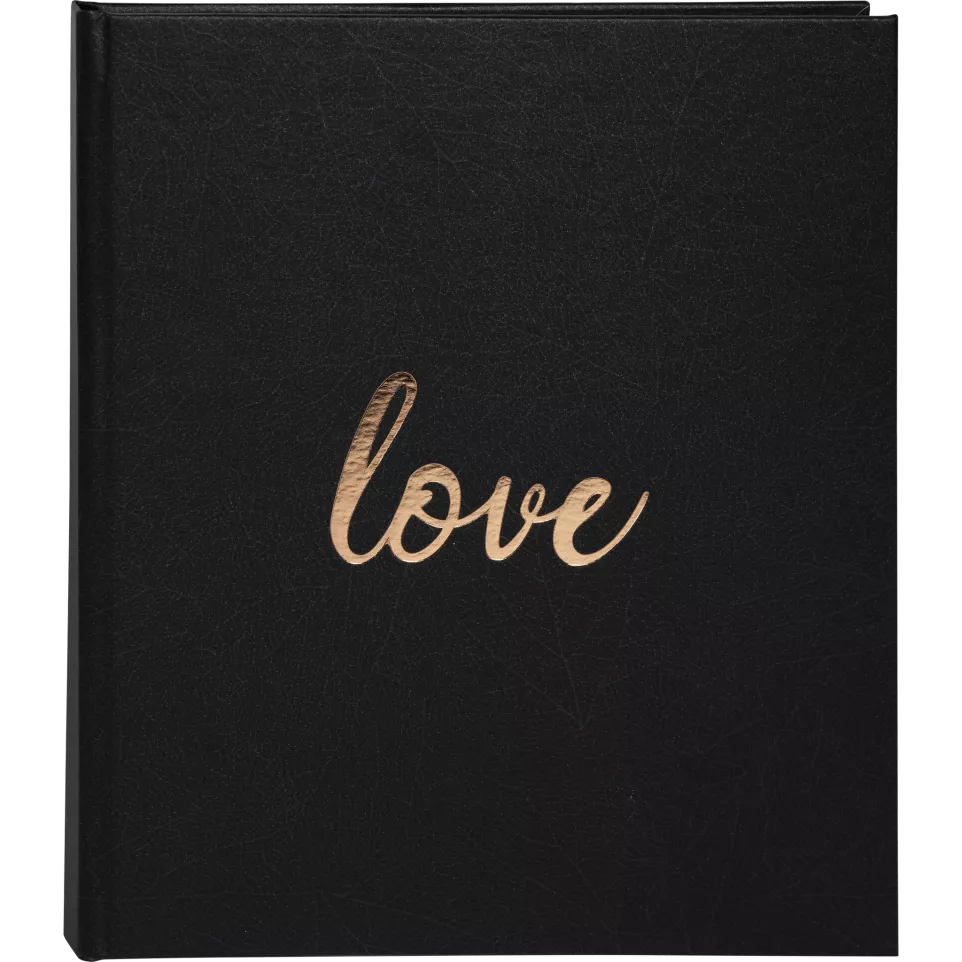 Gastenboek 140p. gou-d 21x19cm LOVE...