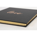 Livre d'or 140 pages tranche or - Format 21x19cm - LOVE Blanc/ Pce