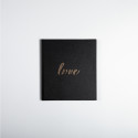 Livre d'or 140 pages tranche or - Format 21x19cm - LOVE Blanc/ Pce