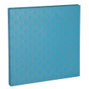 Gastenboek 140p. gou-d 21x19cm ARTY blauw/ St.