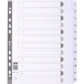 Exacompta Indices A4+ 12Pt 1-12 White Tabs White/ Pc.