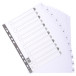 Exacompta Indices A4+ 12Pt 1-12 White Tabs White/ Pc.