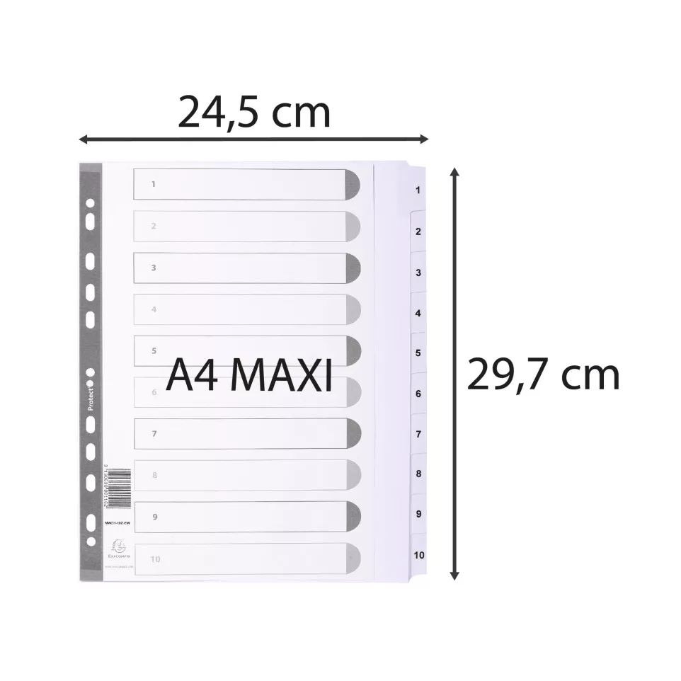 Intercalaires imprimés à touches...