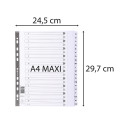 Intercalaires imprimés à touches plastifiées - 20 touches A à Z - A4 maxi/ Pce