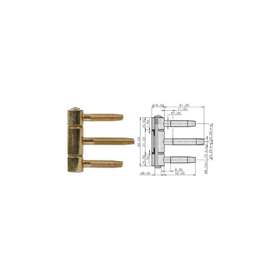 Vis métaux Tête fraisée Fendue M3X60 Acier zingué microvis
