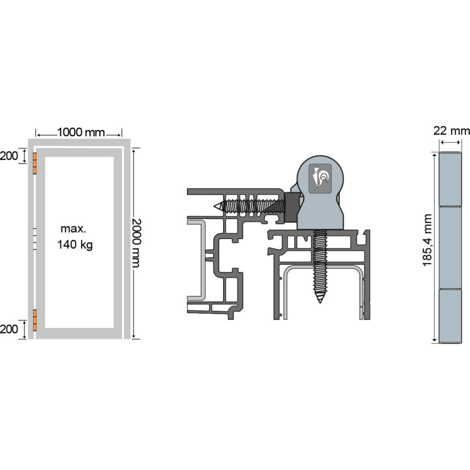KT-N 6R PAUMELLE universelle HAHN NEUF Blanc Kit EUR 26,00 - FR